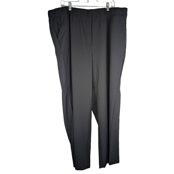 Lane Bryant Wide Leg On The Go Mid Rise Draped Trouser Pants Black Size … - Picture 4 of 12